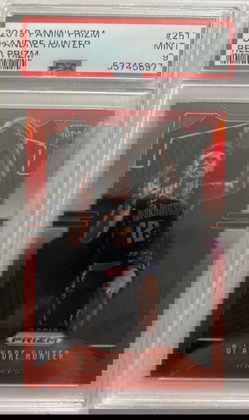 2019 Panini Prizm De’Andre Hunter Red Prizm /299 PSA 9 MINT