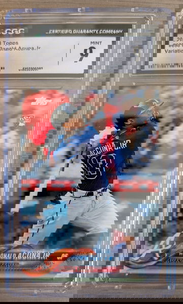 2018 Topps Series 2 Ronald Acuña Jr. Bat Down Variation #698 RC Rookie CGC 9