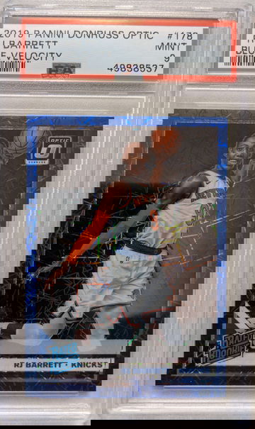 2019 Panini Donruss Optic RJ Barrett Blue Velocity Rookie PSA 9 Mint
