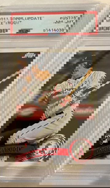 2011 Topps update Mike Trout psa 8