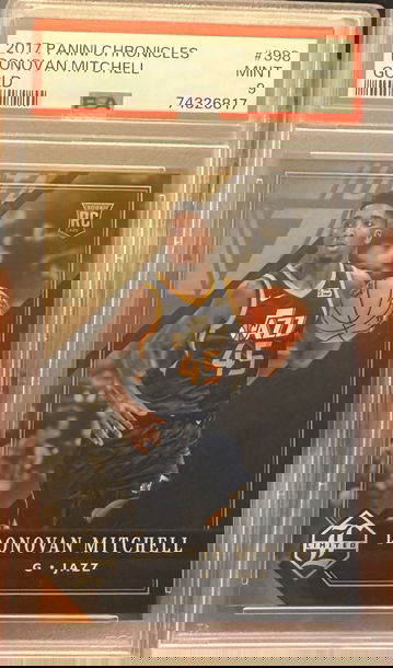 2017 Chronicles Donovan Mitchell Rookie Gold /10 PSA 9