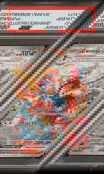 2024 Pokemon Twilight Masquerade Special Illustration Rare Greninja Ex #214 PSA 10