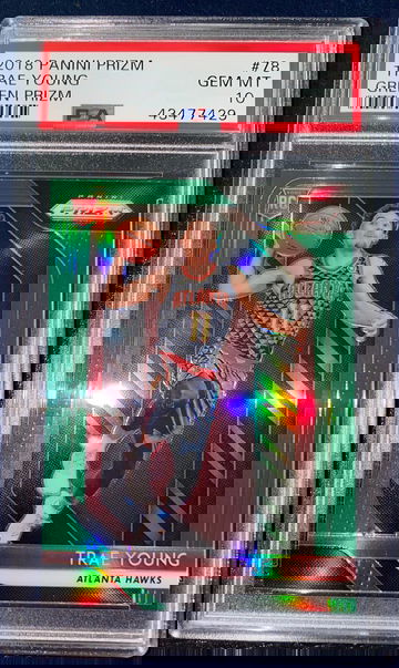 Trae Young 2018-19 Panini Prizm #78 Green Prizm PSA 10