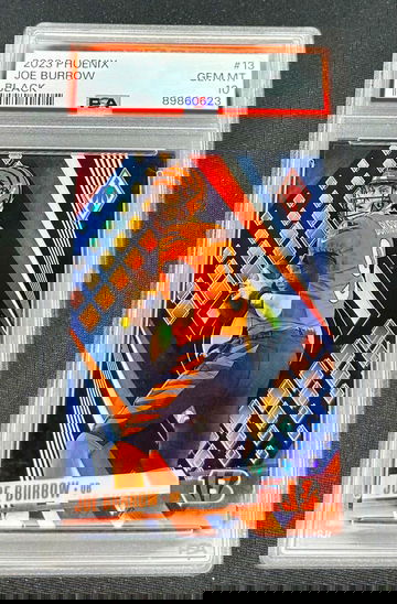 2023 Joe Burrow Panini Phoenix Black Holo 9/10 PSA 10 #13 SP RARE JERSEY #