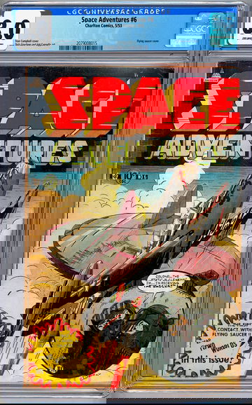 SPACE ADVENTURES #6 CGC 3.0 GOLDEN AGE *PRE-CODE SCI-FI* GIORDANO CHARLTON 1953