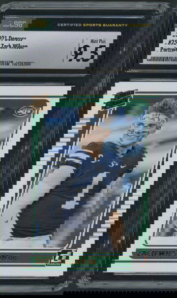 2021 Panini Donruss Zach Wilson Rated Rookie Potrait #252 -New York Jets