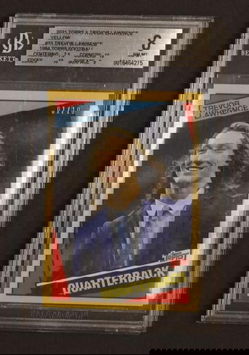 2021 Topps X Trevor Lawrence 1984 Football Yellow Trevor Lawrence #23 /10 BGS 8