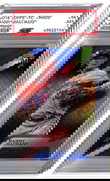 2016 Topps Triple Threads Manny Machado Sapphire PSA 7 Baltimore Orioles