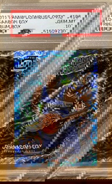 2017 Panini Donruss Optic De'Aaron Fox Premium Box SP RC #/249  PSA 10 Gem Mint