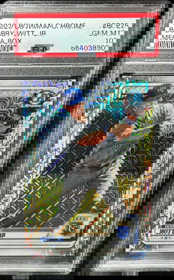 2020 Bowman Chrome Mega Box #BCP25 Bobby Witt Jr RC PSA 10 