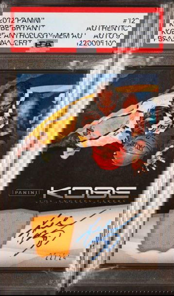 2012 KOBE BRYANT PANINI KOBE ANTHOLOGY /24 PSA AUTHENTIC