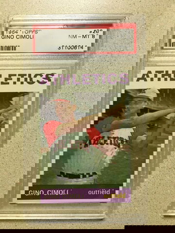 1964 Topps #26 Gino Cimoli PSA 8 NM-MT ATHLETICS 