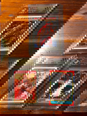 Lebron James Fleer 1986 1987 1988 2006 2007 2008 BGS 9.5 Retro Cards LA Lakers