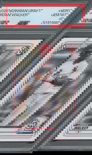 2020 BOWMAN DRAFT Jordan Walker 1st BOWMAN CARD #BD57 PSA 10 GEM MINT