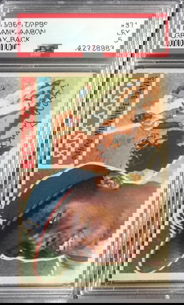 1956 Topps Hank Aaron Gray Back PSA 5 Ex