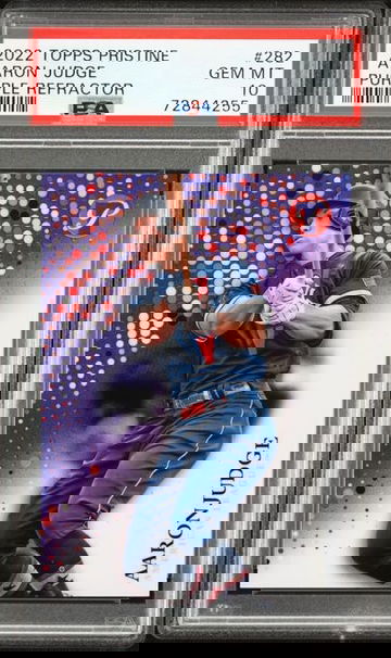 2022 Topps Pristine Aaron Judge Purple Refractor /99 PSA 10