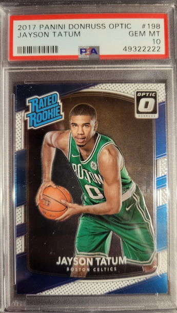 2017 Panini Donruss Optic Jayson Tatum Rated Rookie PSA 10 Gem Mint
