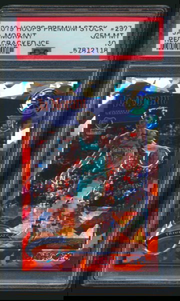 Ja Morant Hoops Premium Tribute Red Cracked Ice PSA 10