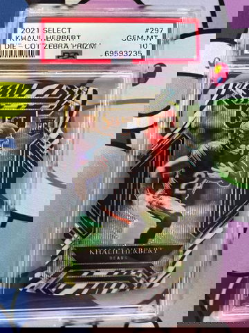 2021 Select Khalil Herbert Die-Cut Zebra PSA 10