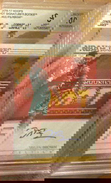 2016 Hoops Jaylen Brown Rookies Hot Signatures Rookie BGS 9 Auto 10