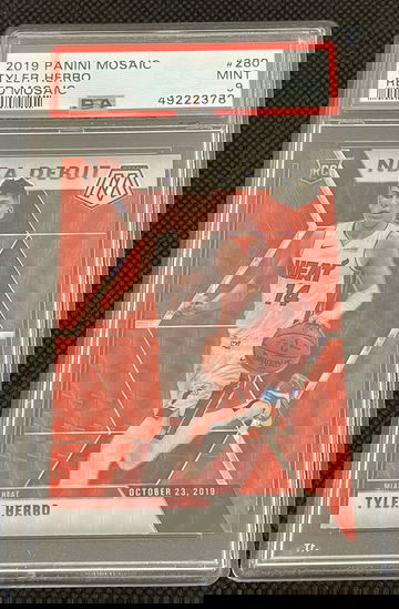 Tyler Herro 2019 Mosaic Prizm Debut Red PSA 9