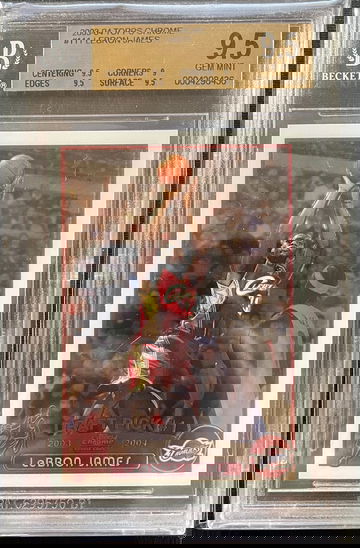 2003 TOPPS CHROME LEBRON JAMES ROOKIE BGS 9.5