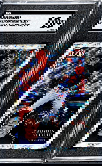 2019 Panini Donruss Action All-Stars Christian Yelich #AA13 /999 SGC 10