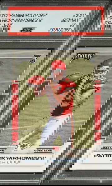 Patrick mahomes 2017 playoff goal line psa 10