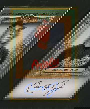 2024 Topps Gilded Collection Gold Framed HOF Cal Ripken Jr #HAFA-CR Auto /25