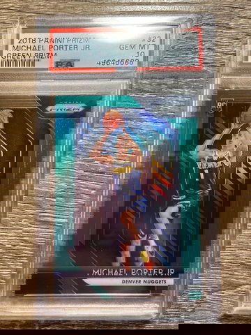 Michael Porter Jr RC Green Prizm PSA 10