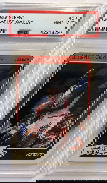 1988 Fleer Charles Oakley PSA 8 #18