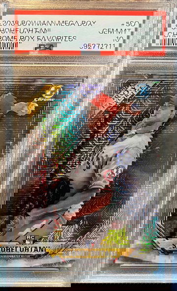 2018 Bowman Mega Box Shohei Ohtani Chrome ROY Favorites PSA 10 RC