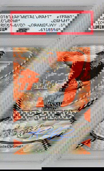 2018 Leaf Metal Draft Top Picks Auto Orange Wave /3 Alec Bohm PSA 10 Pop 1!!