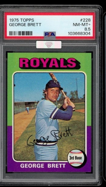 1975 Topps George Brett Rookie RC PSA 8.5 Mike Baker Silver Diamond stunner!!