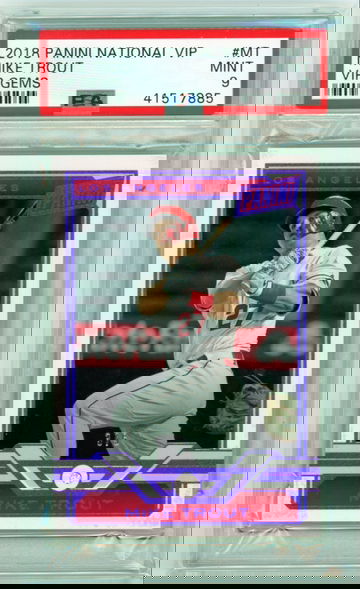 2018 Panini National VIP #MT Mike Trout VIP Gems PSA 9 MINT!