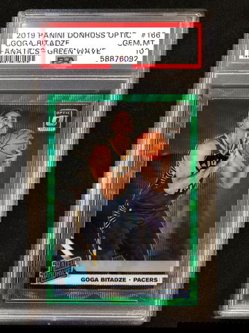 2019 Panini Donruss Optic - Goga Bitadze - Rated Rookie Green Wave Prizm PSA 10