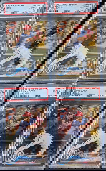 2018 Topps Chrome Update Juan Soto PSA 10 - 4 lot
