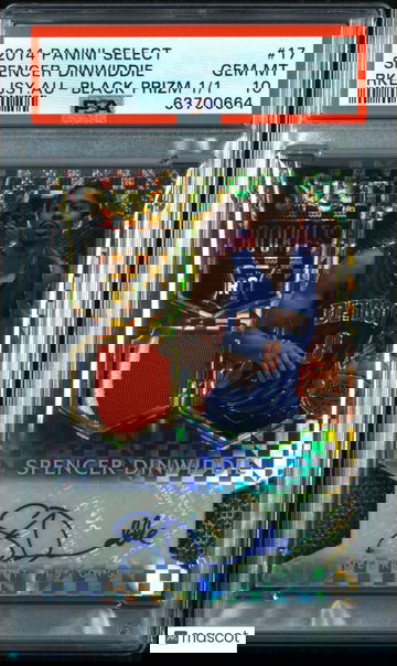 2014 Panini Select Rookie Patch Auto Spencer Dinwiddie #17 Black #1/1 PSA 10