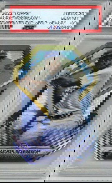 2022 TOPPS DIAMOND GREATS DIE CUTS SERIES 2 BLACK JACKIE ROBINSON PSA 10