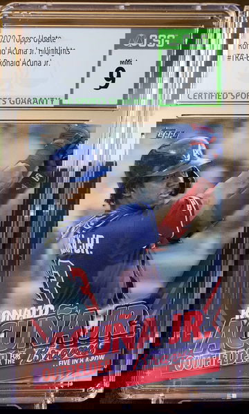 2020 Topps Update Ronald Acuna Jr Highlights #TRA-6 CSG Mint 9 Atlanta Braves