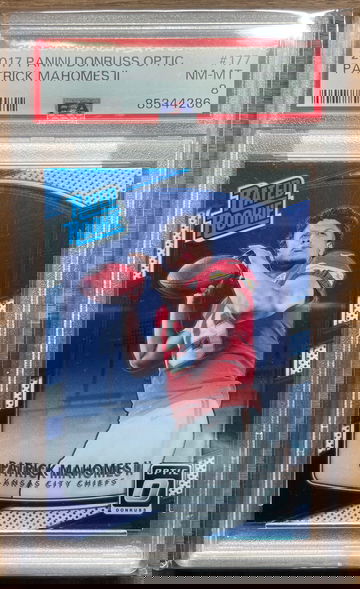 2017 Donruss Optic Patrick Mahomes PSA 8