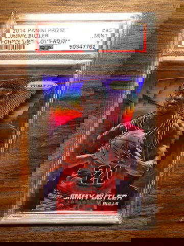 2014 Prizm Purple Die Cut Jimmy Butler PSA