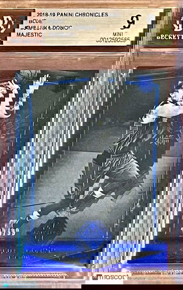 /99 POP 2 BGS 9 RC Luka Doncic 2018-19 Majestic Blue Holo Rookie Thick Stock SSP