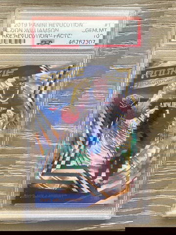 2019 Panini Revolution Zion Williamson Rookie Revolution Fractal Psa 10
