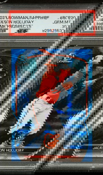 2023 Bowman Sapphire Chrome Prospect Jackson Holliday #BCP20 PSA 10