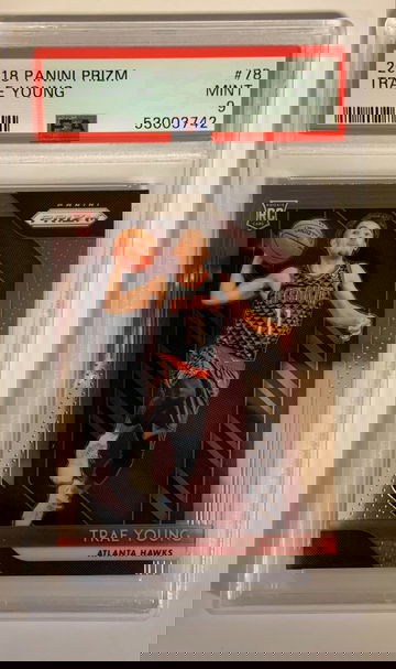 2018-19 Panini Prizm #78 Trae Young Atlanta Hawks RC Rookie PSA 9 MINT