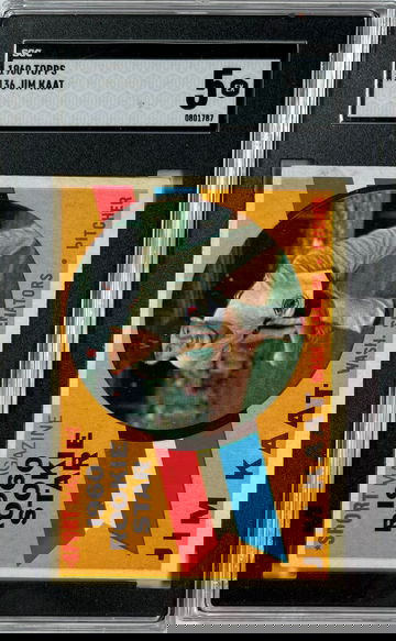 1960 Topps Jim Kaat Rookie Card SGC 5 Excellent HOF