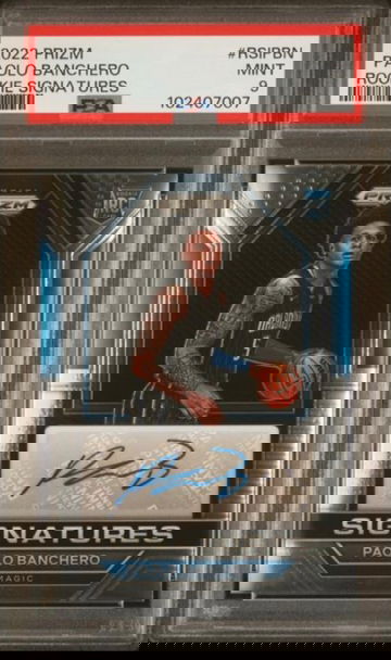 2022-23 Panini Prizm Paolo Banchero Rookie Signatures Auto RC #RSI-PBN PSA 9