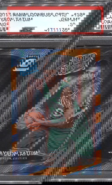 2017 Optic Jayson Tatum Orange RC /149 PSA 10