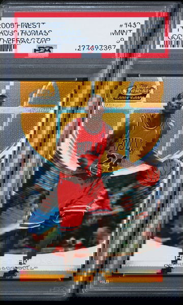 2005 Finest Tyrus Thomas Rookie Gold Refractor /59 PSA 9